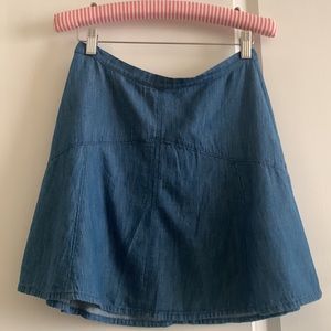 Madewell chambray skater skirt